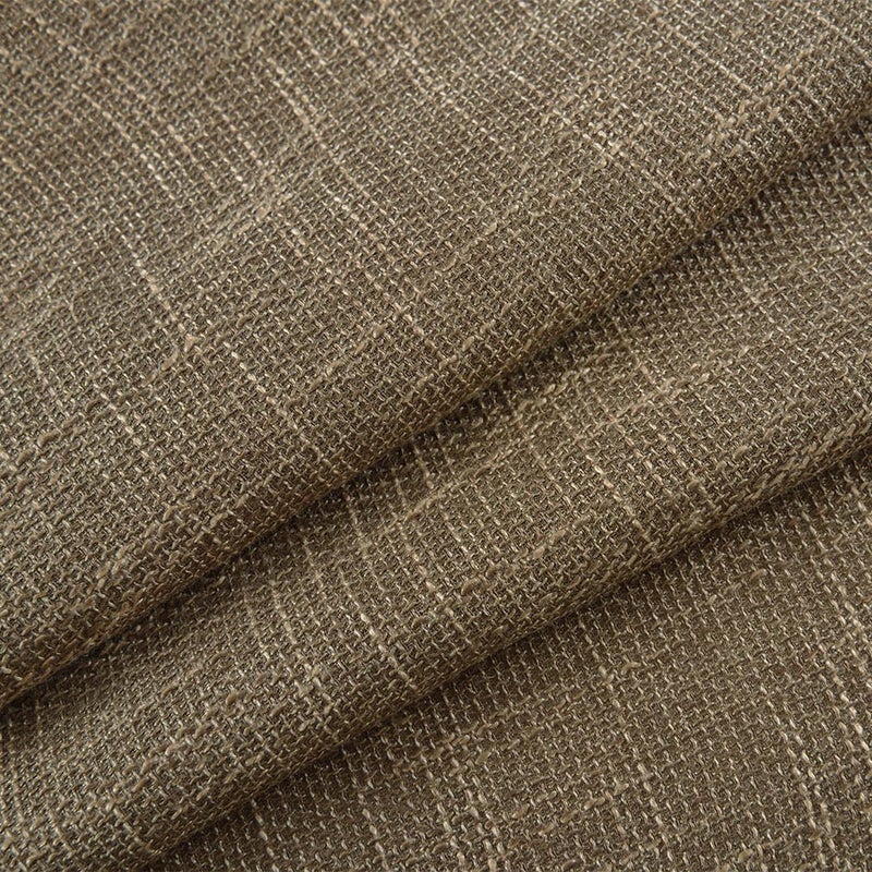 Valea Home Soft Burlap Look Swag Curtains Rustic Natural Tan Rod Pocket Kitchen Valance Curtain Panels for Small Window 36 inch Length, 2 Panels - Image 5